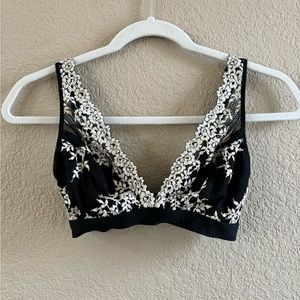 Beautiful black and white floral bra